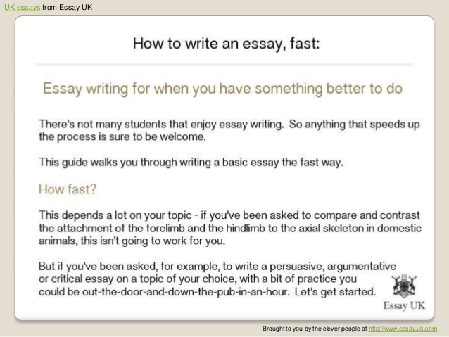 Help on essay writing