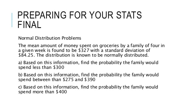 Help with statistics problems