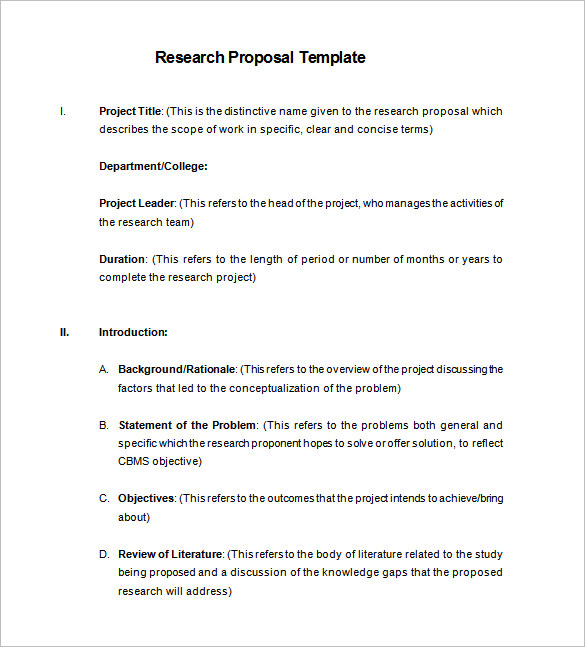 Research proposal service