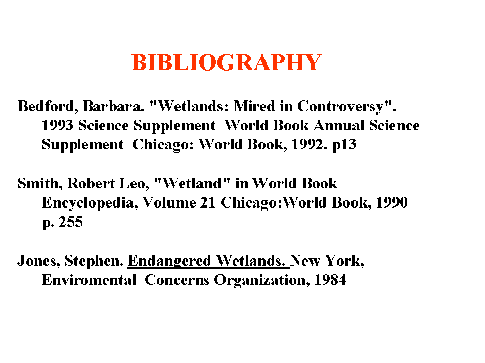 Sources bibliography