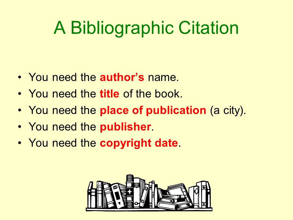 Writing a bibliography